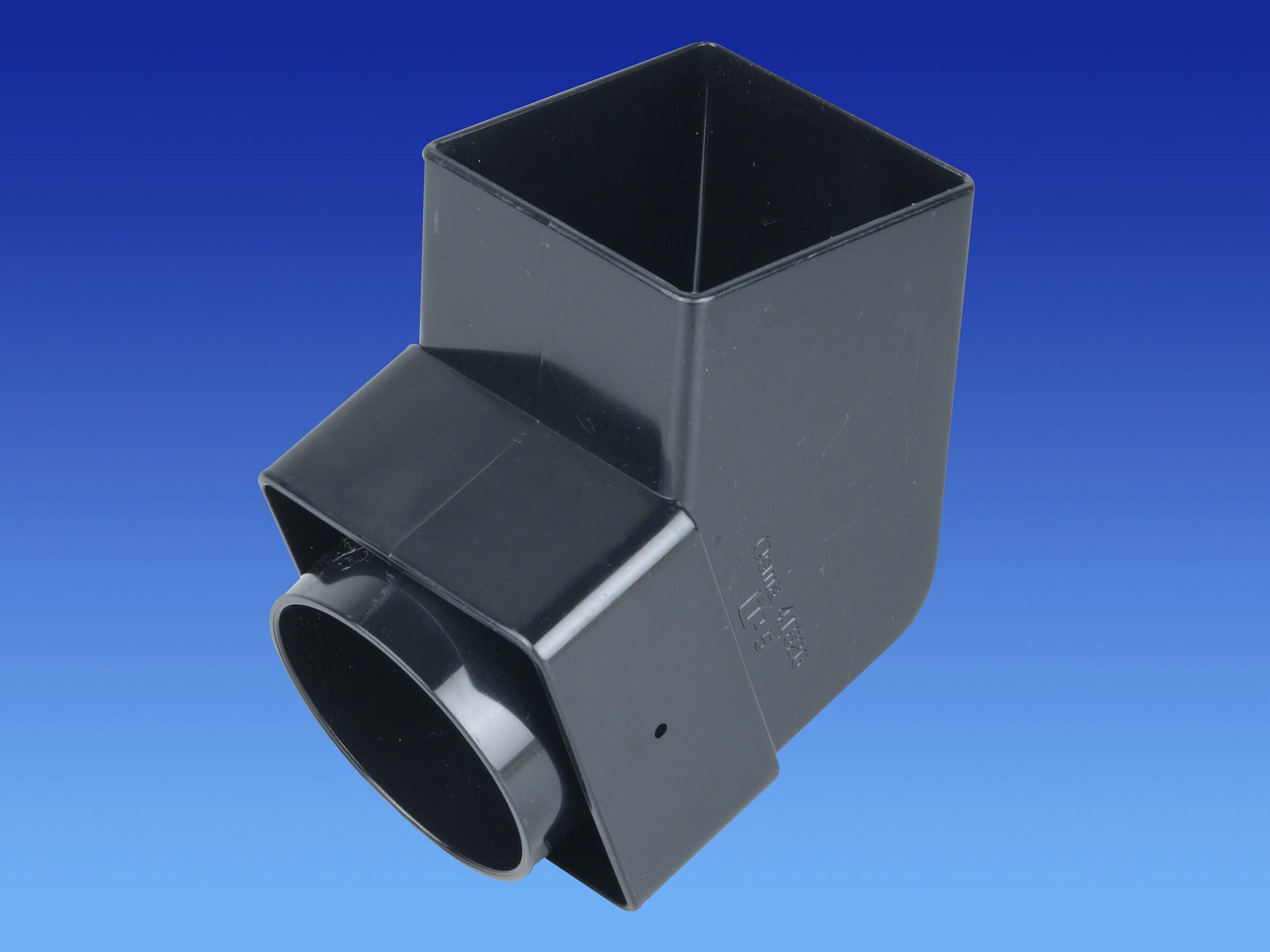 Wavin OSMA 4T826 Black Offset Bend/Elbow - Spigot for 61mm Square downpipes