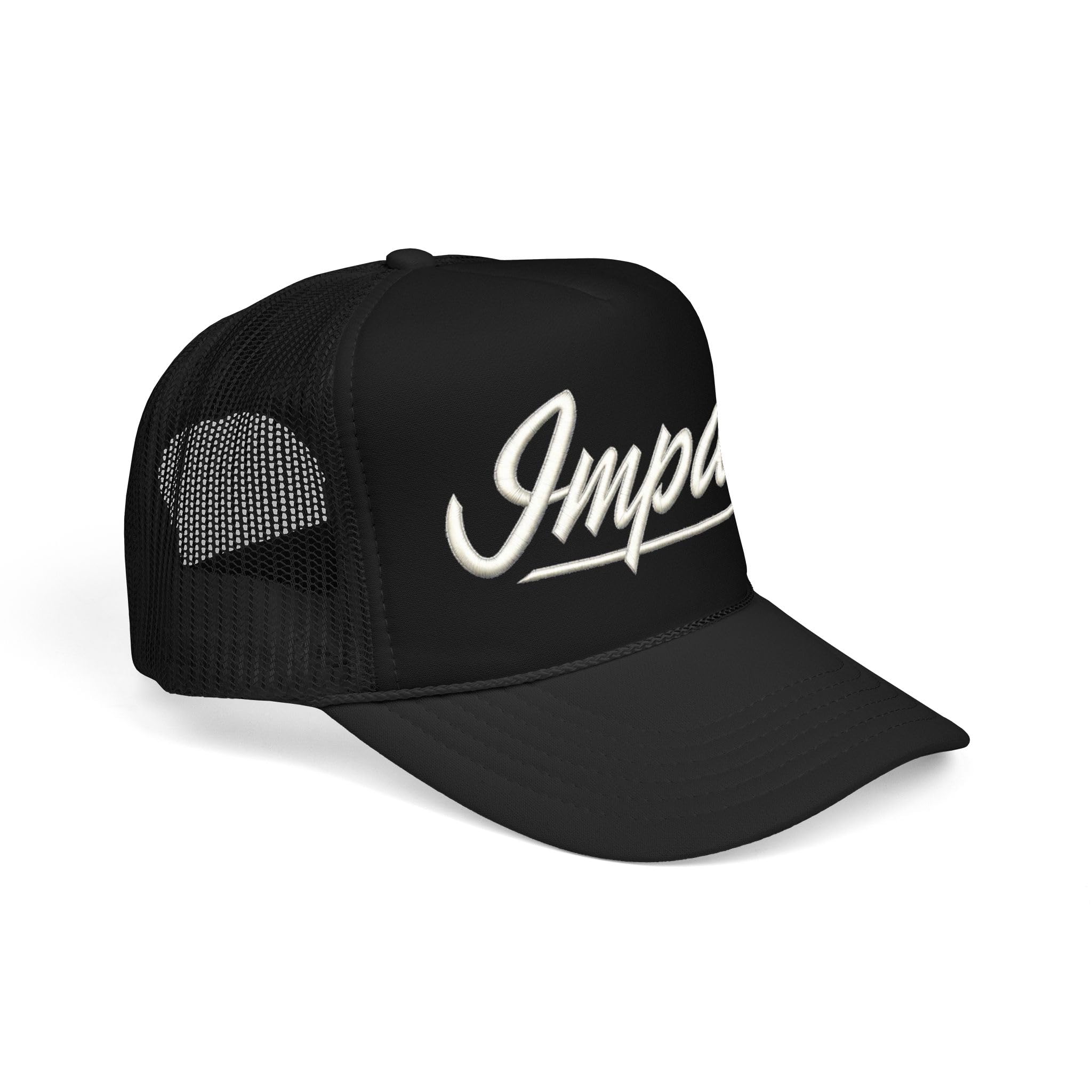 Impala SS Foam Trucker Hat – klasyczny skrypt snapback czapka z siateczką retro styl mięśni