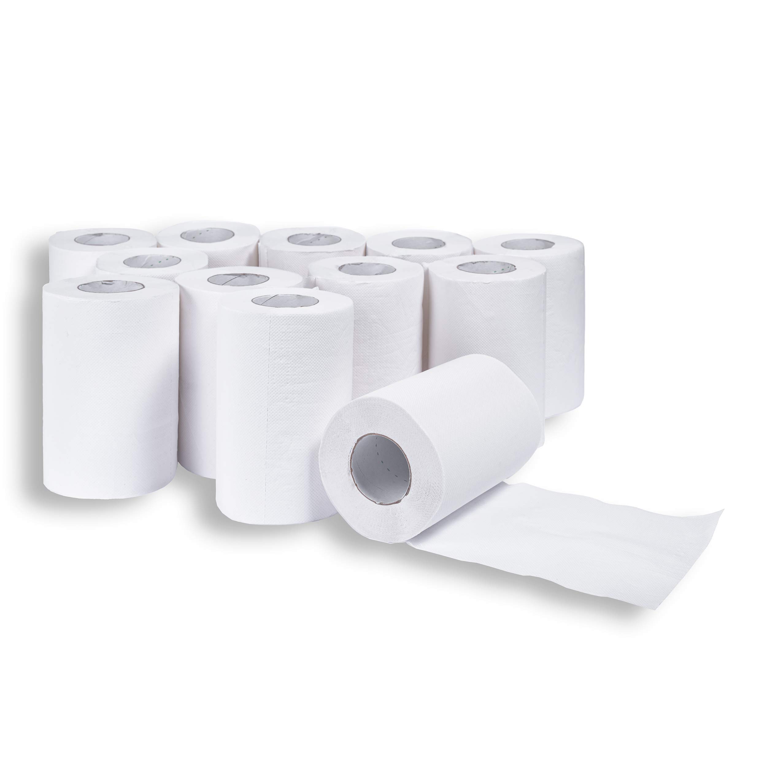ZPAPER - 12 Rotoli Asciugamani - Carta Pura Cellulosa, lunghezza 60 metri a Rotolo, 2 Veli, Anima a Spirale, confezionati. Rotoli Bobine Asciugatutto