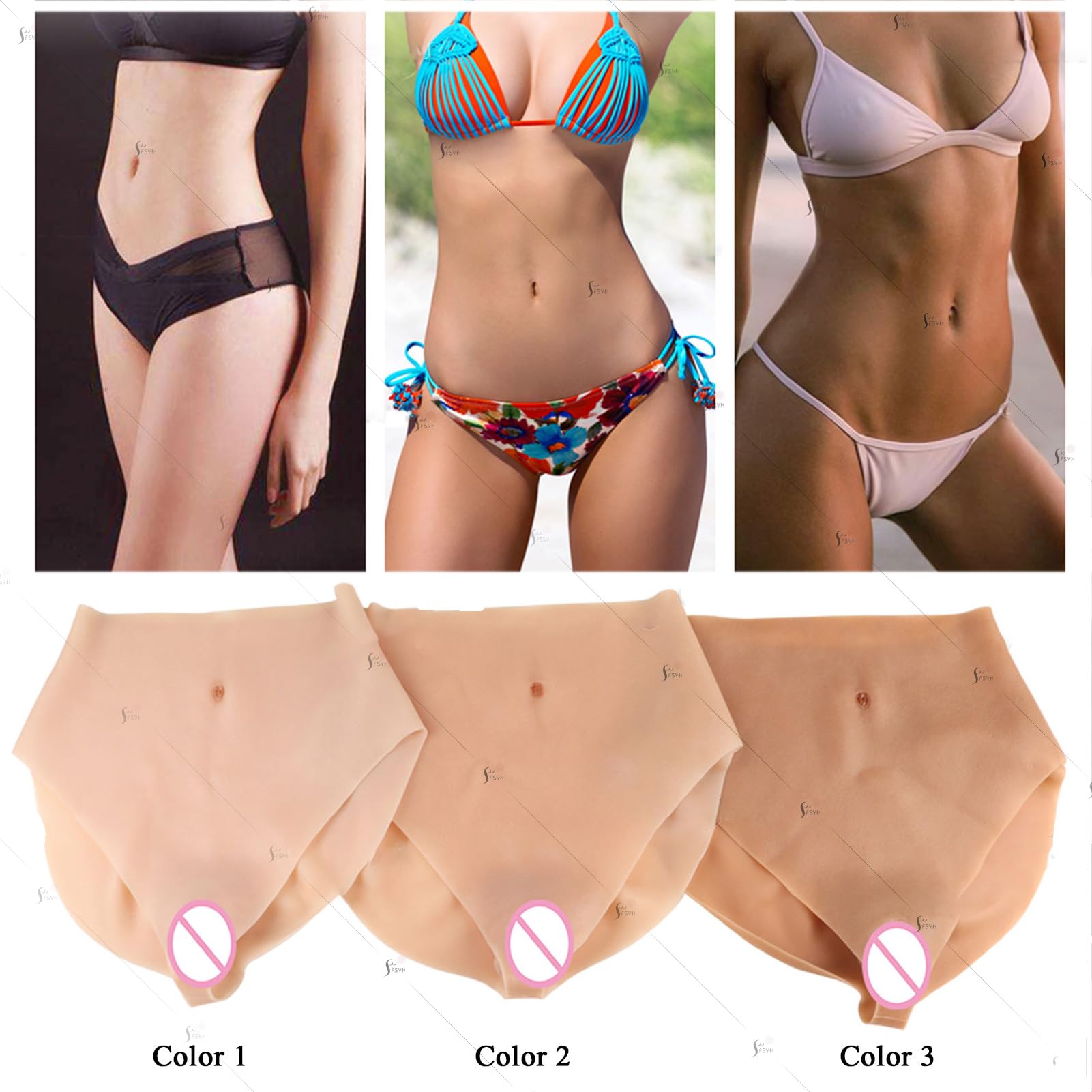 FSYH Silikonowe spodnie na biodrach Crossdresser Męskie spodnie Gaff Panty Shaper Push Up Hips for Transgender Cosplay
