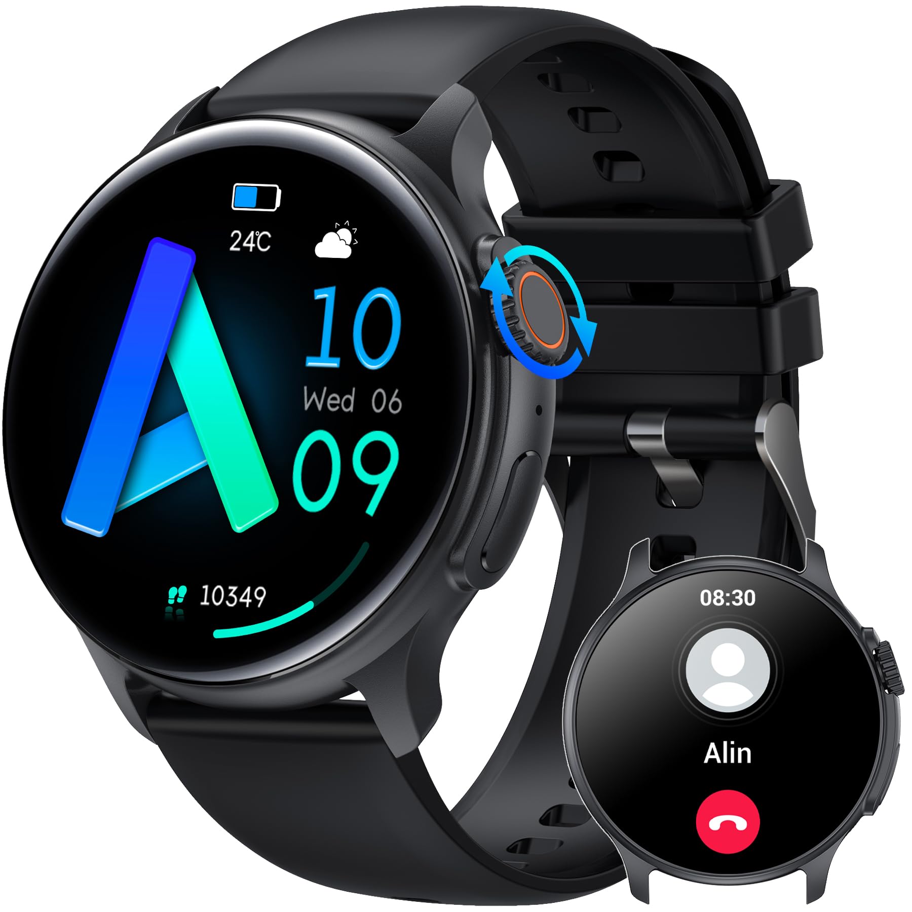 Buy Smart Watch for Men Answer Make Call AMOLED Alwayson Display