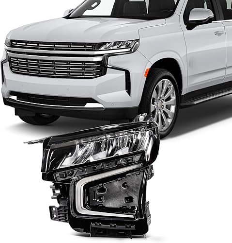 Miniatura 26 de SCITOO Faros delanteros para Chevy Silverado 1500/2500 1999-2002, para Chevy Suburban 1500/2500 2000-2006, carcasa cromada, reflector ámbar, lente