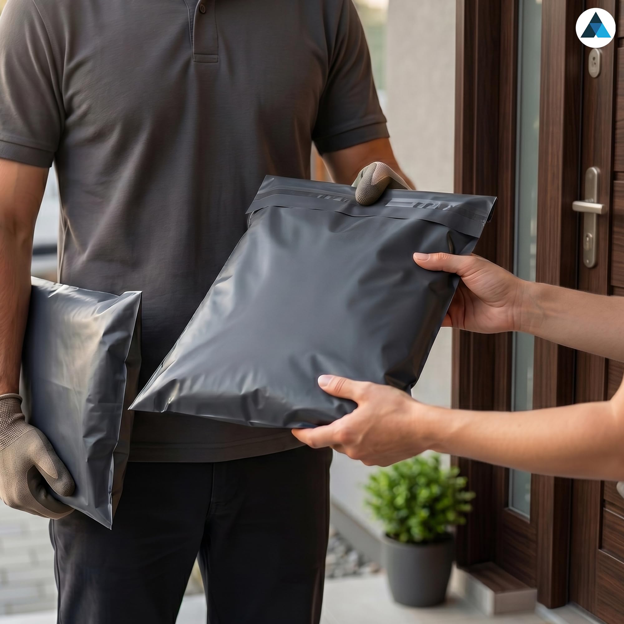 Confezione da 500 buste postali grigie grandi, 25,4 x 35,6 cm, resistenti, autosigillanti da 40 mm, per spedizioni e imballaggi, opache, per vestiti, pacchi e venditori online, realizzate al 90% in