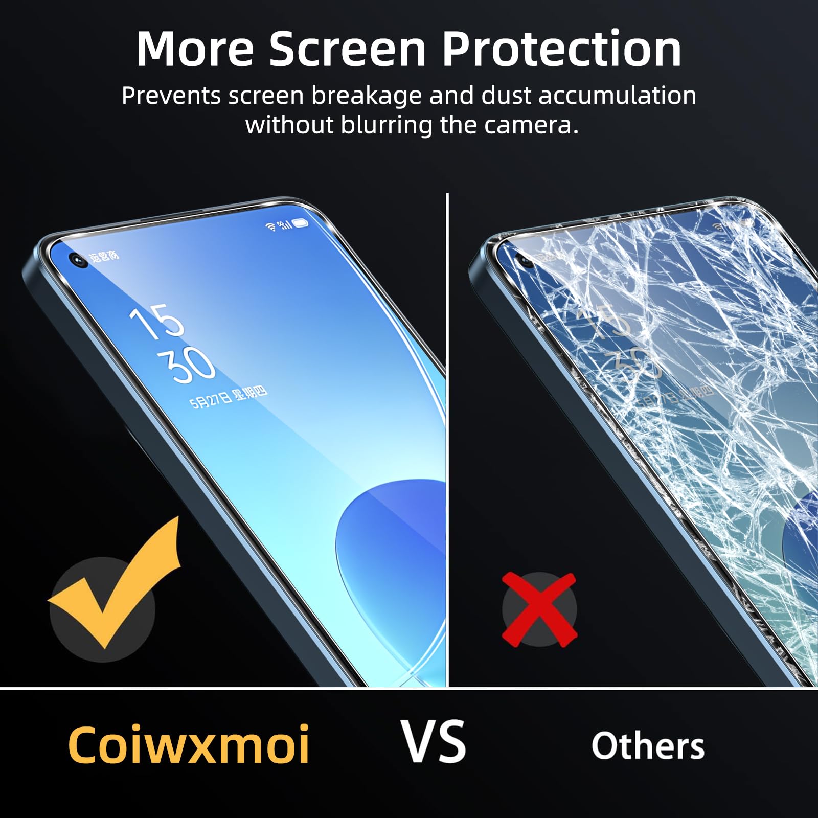 Vetro Temperato Per Oppo Reno6 5G | Pellicola Protettiva 9H Antigraffio 2 Pezzi 721601