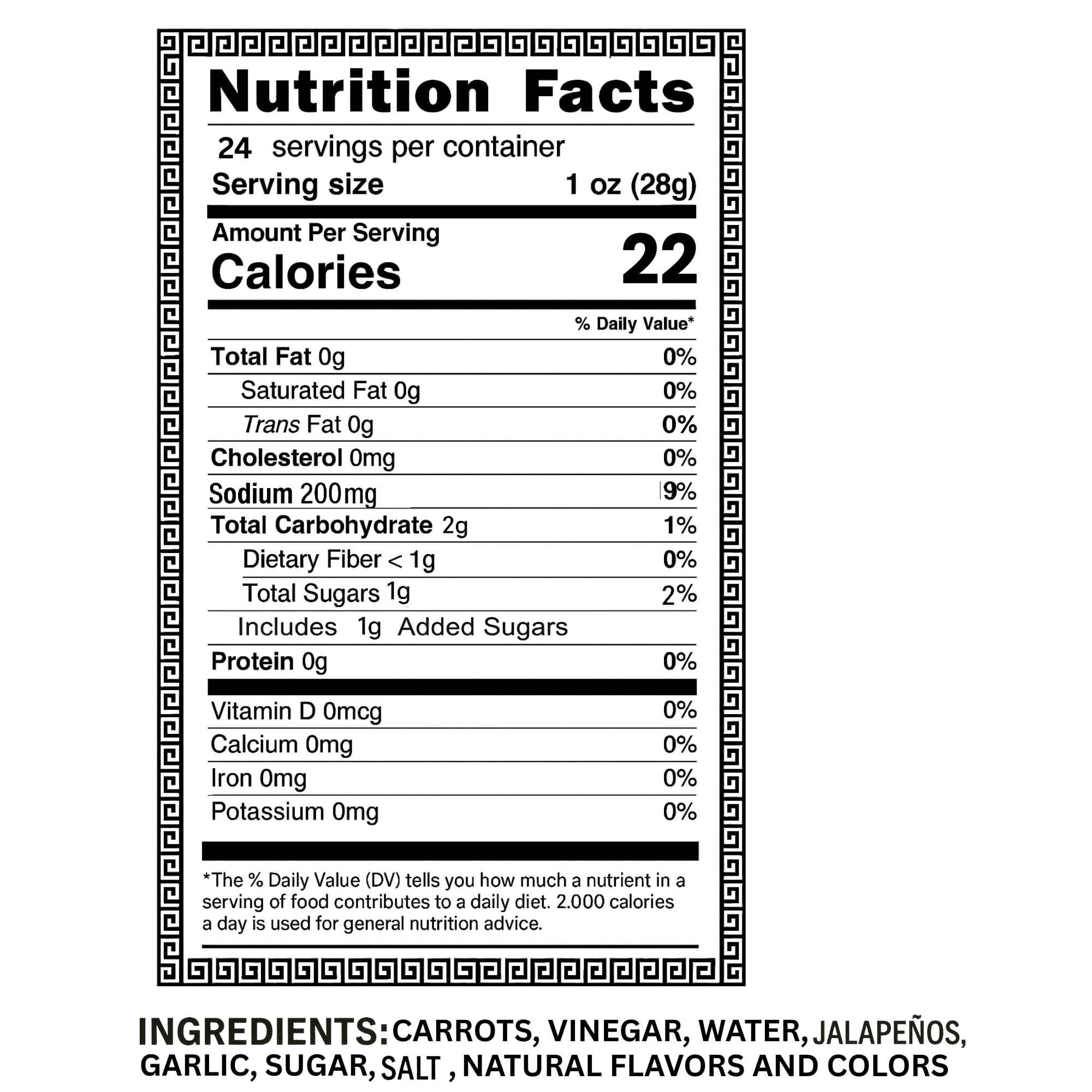 Pickled Carrots, Hot and Spicy, Mexican Style, 32 FL OZ, All Natural, Low Calorie, Gluten Free, Fat Free, No Preservatives, Low Sugar, Premium Pickled Carrots, Jalapeños, and Cascabella Chili Peppers Blend, Premier Product, Hand Sliced, Family Recipe...