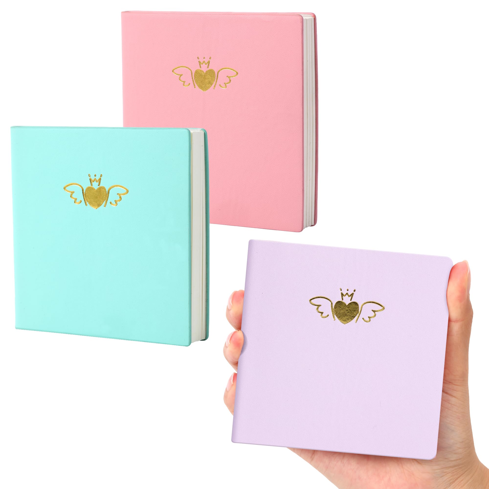 BOBO RABBIT Confezione da 3 mini taccuini vuoti tascabili 10 x 10 cm, fogli bianchi