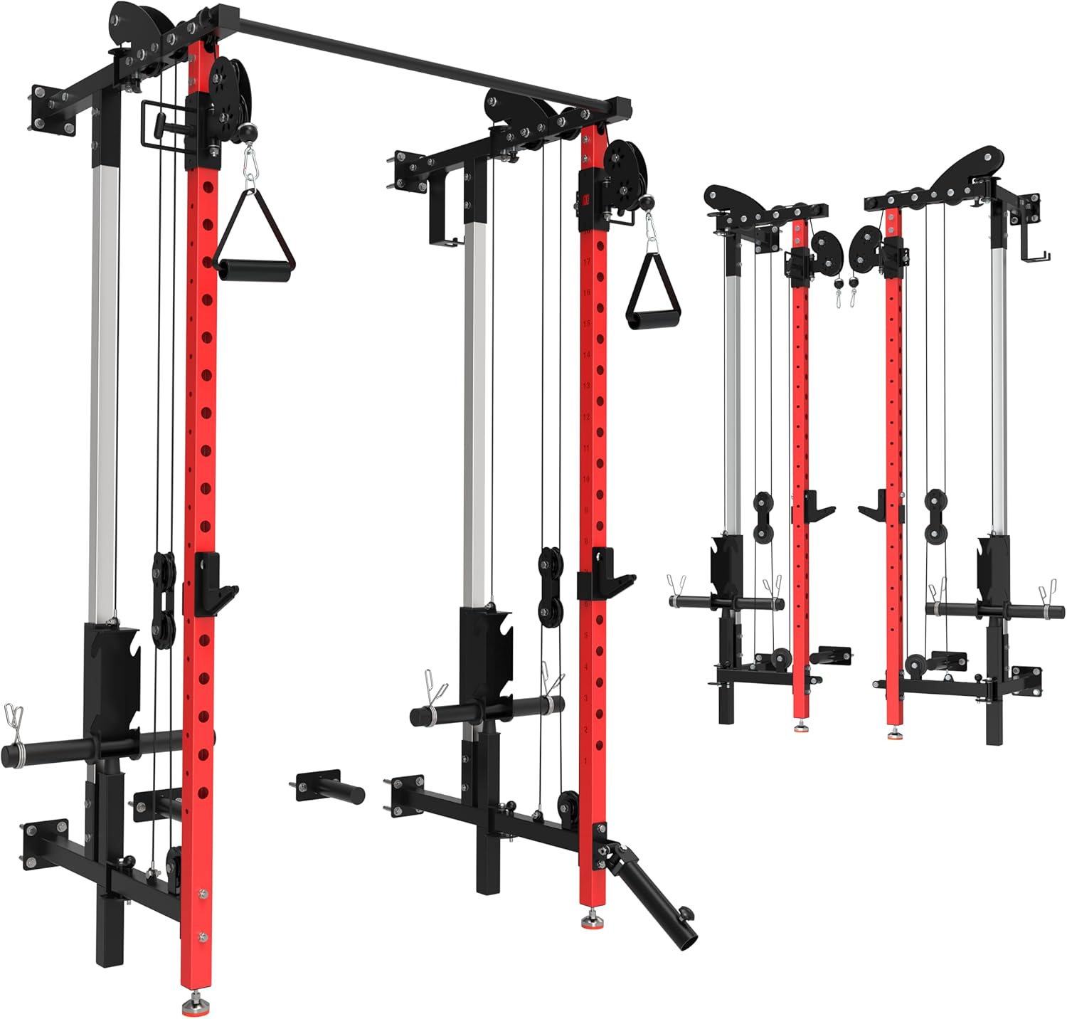 Generic Generic Foldable Power Rack – Wall Mounted with LAT Pull Down & Cable Crossover