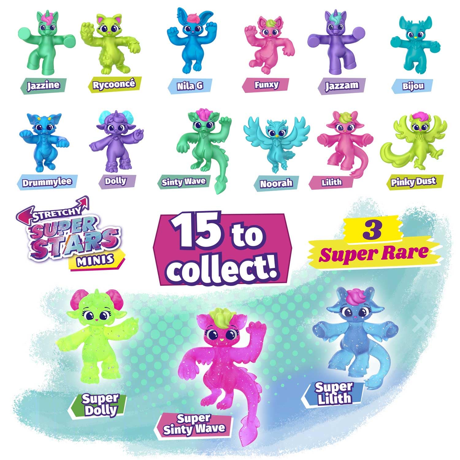 CRAZE STRETCHY SUPERSTARS Minis 5 Pack, Squishy Fidget Toys for Kids Age 3+, Stretchy Superhero Figures for Boys and Girls - Image 3