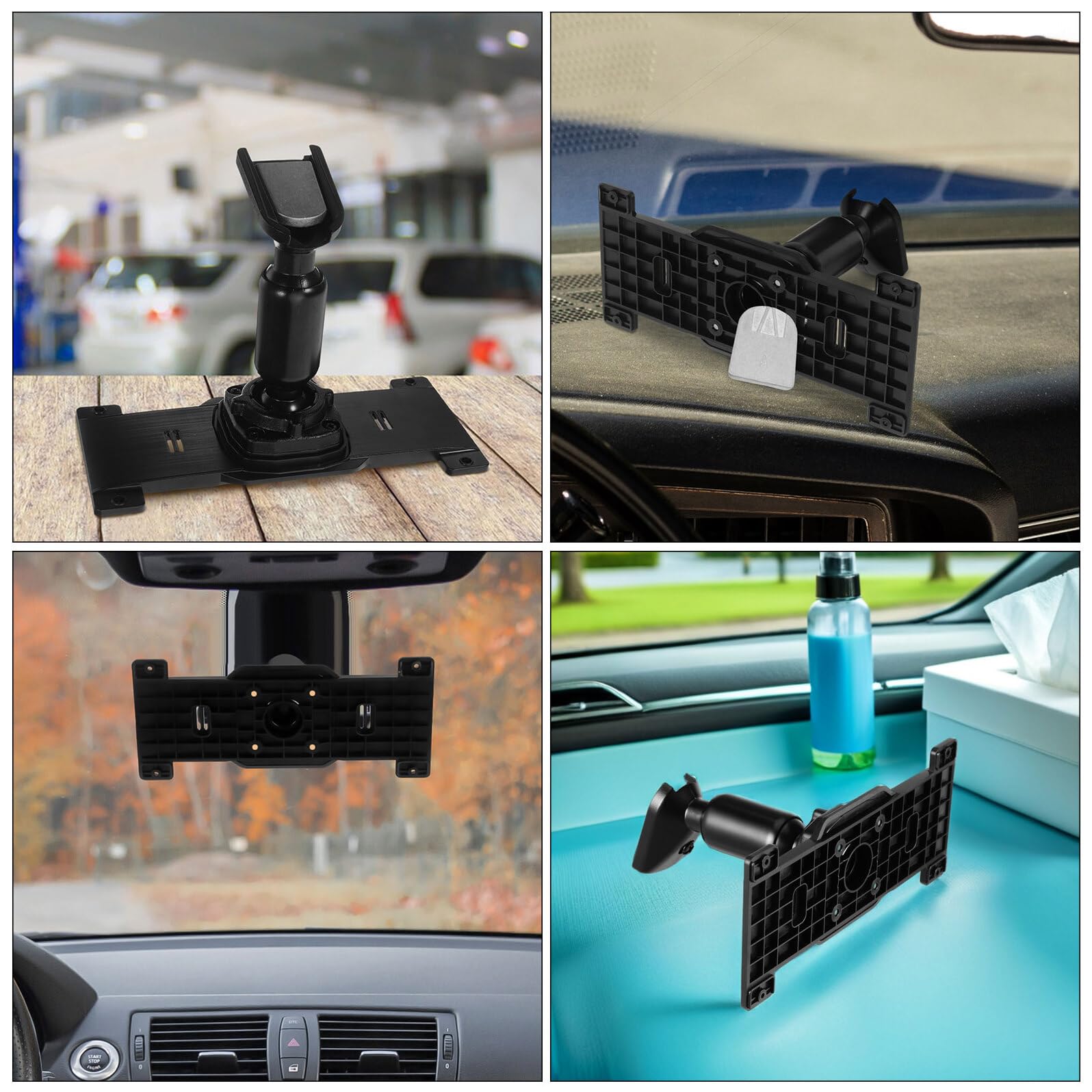 Ipetboom Support Stable D'aluminium Installation Alliage pour Abs Caméra Embarquée de Rétroviseur en Voiture Tableau de Bord Intérieur