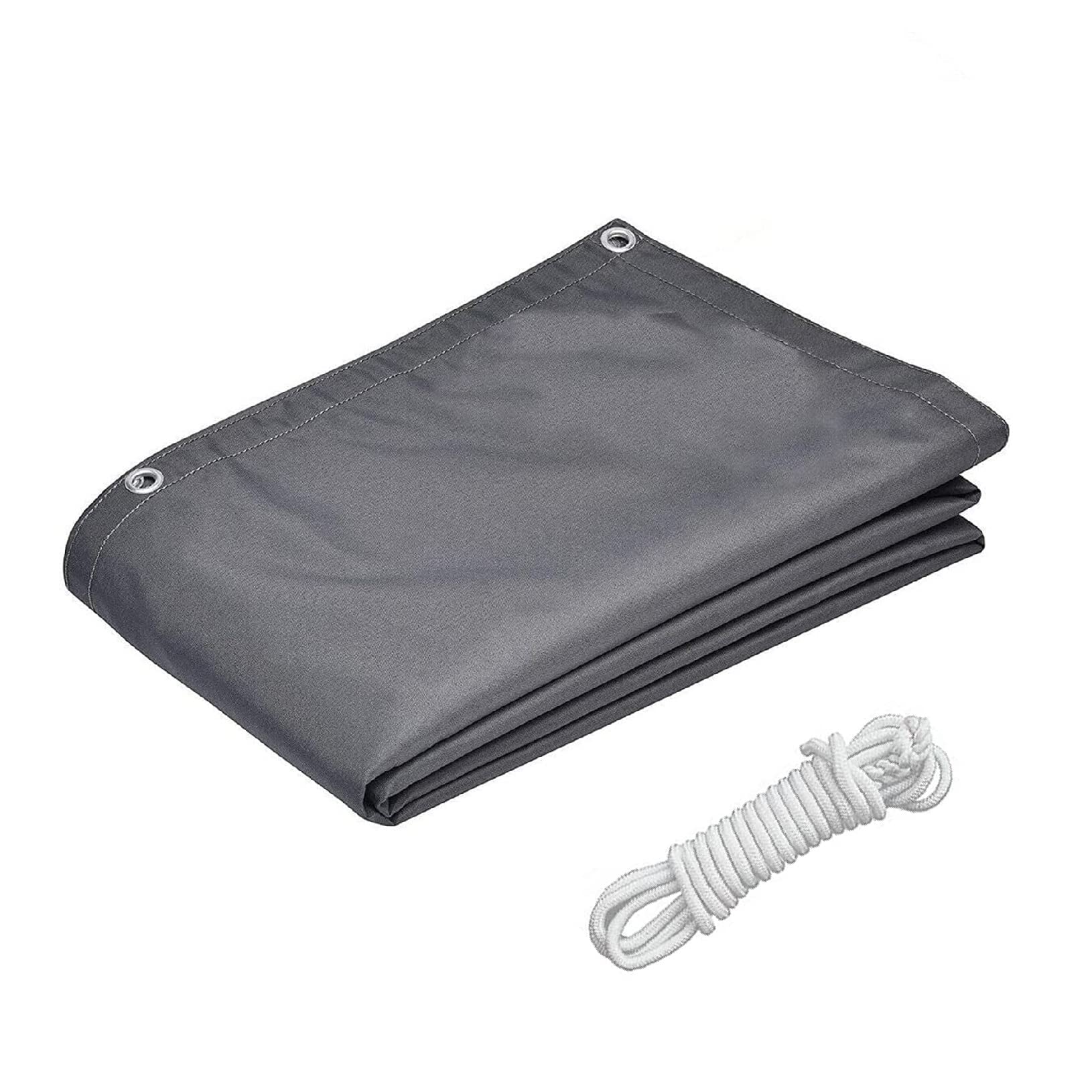 Wytrzymały żagiel przeciwsłoneczny 3 x 6 m, 95% ochrony przed promieniowaniem UV, HDPE, do użytku na zewnątrz, z 4 linami, na patio, do ogrodu, pergoli, podwórka, ciemnoszara osłona żagla