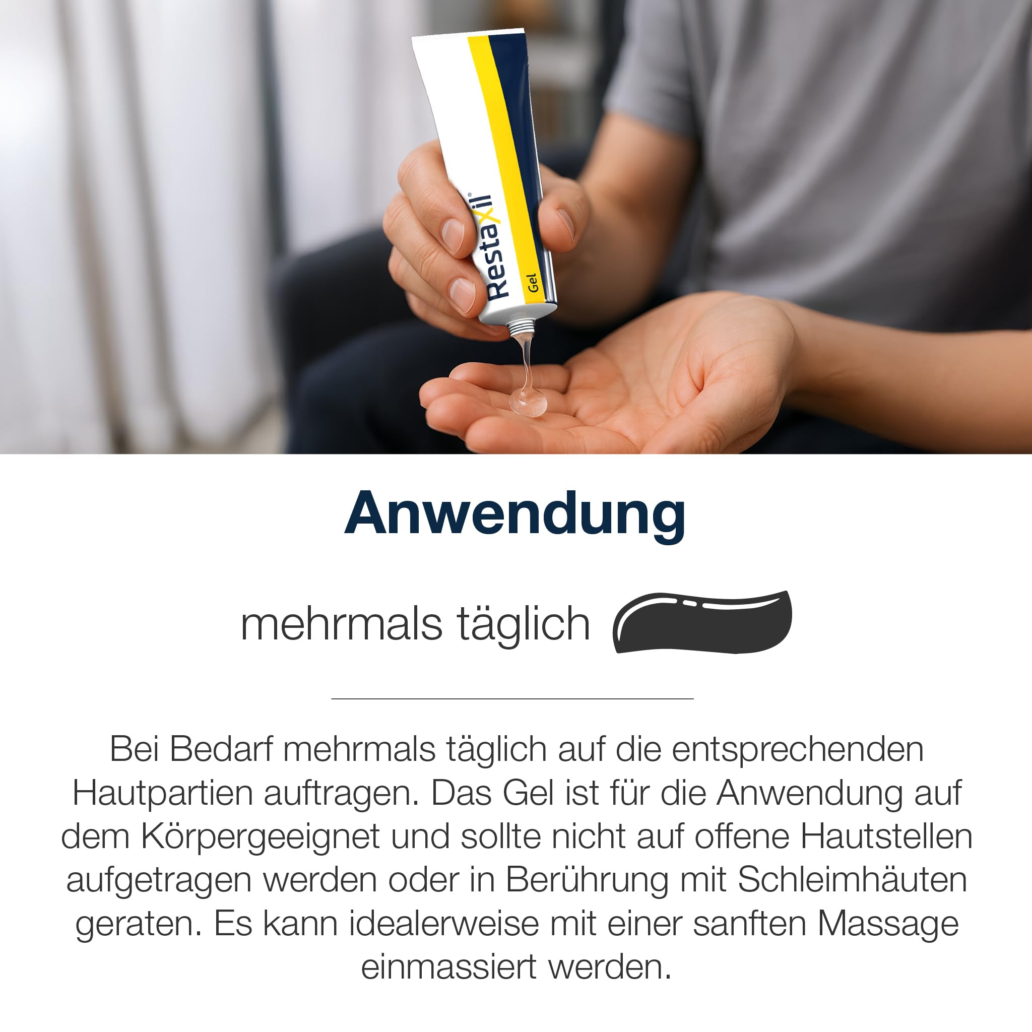 Restaxil® Gel [120ml] – Kühlendes & pflegendes Gel mit speziellem Multi-Target-Ansatz - ideal für beanspruchte Beinen, Füße und Rücken | Made in Germany