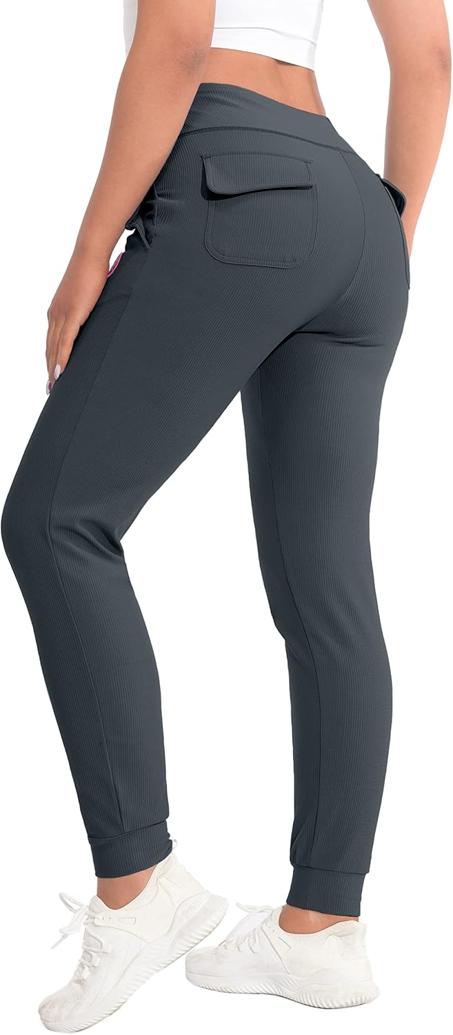 Little Donkey Andy Women's High Waisted Ankle Pants Athletic Joggers for Yoga Workout Running