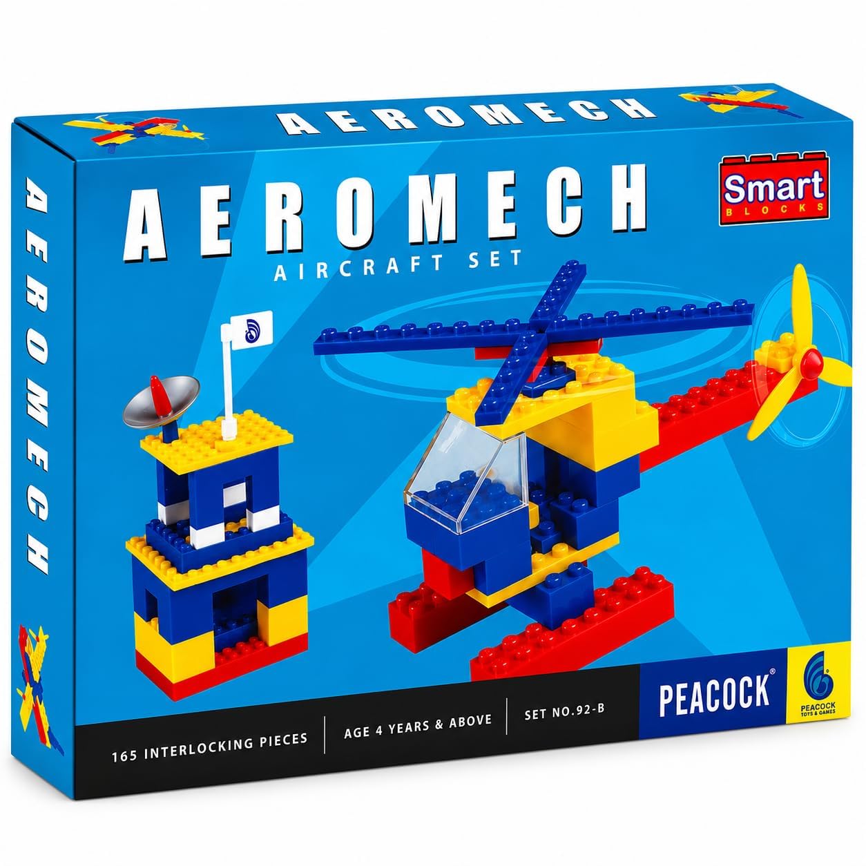 PEACOCK TOYS AND GAMES Aeromech Aircraft Game Set Creative Imaginative Interlocking constructive Building Blocks & Toy Set for Kids-picture-50