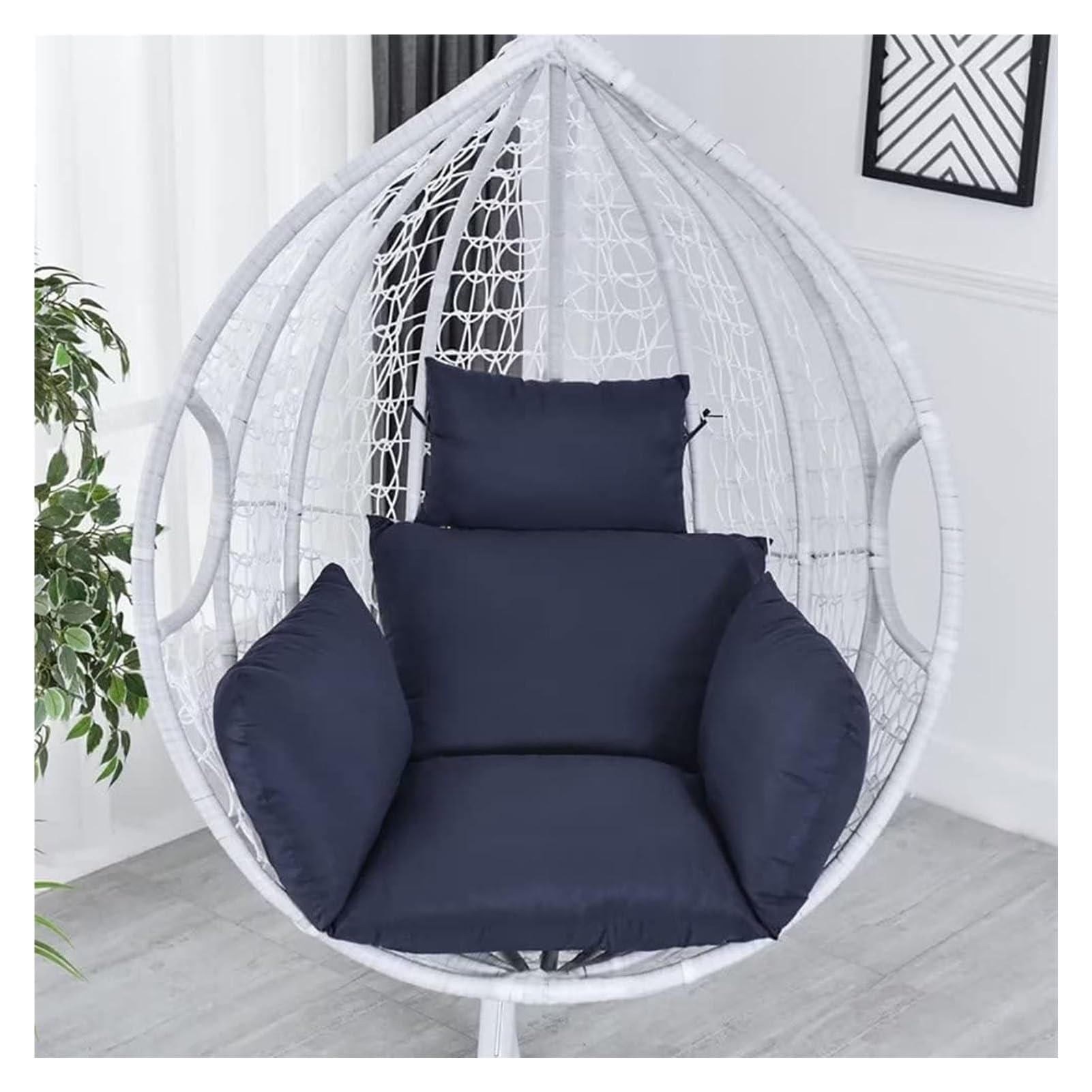 Cojín de repuesto para sillón de huevo, para patio, jardín, balcón, césped, sala de estar, mecedora, color 1