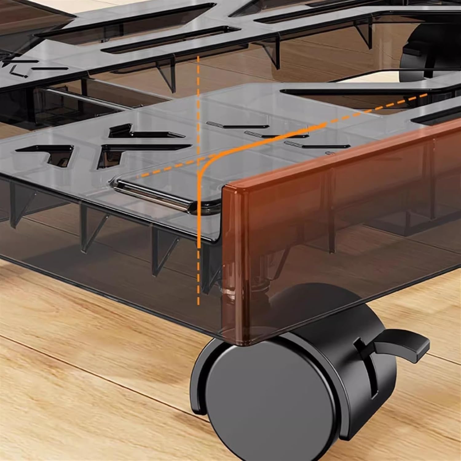 Soporte rodante, | Móvil de torre ajustable for PC con CPU y 4 ruedas giratorias que se adapta a la mayoría de las computadoras(Clear)