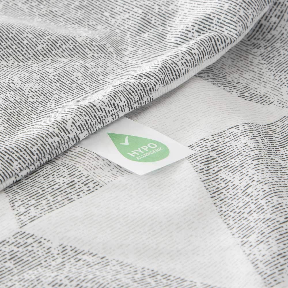 COTTON ARTean Copripiumino Reversibile Foresta Grigio – 135 Cm, 50% Cotone 50% Poliestere, 220x260 Cm + Federa