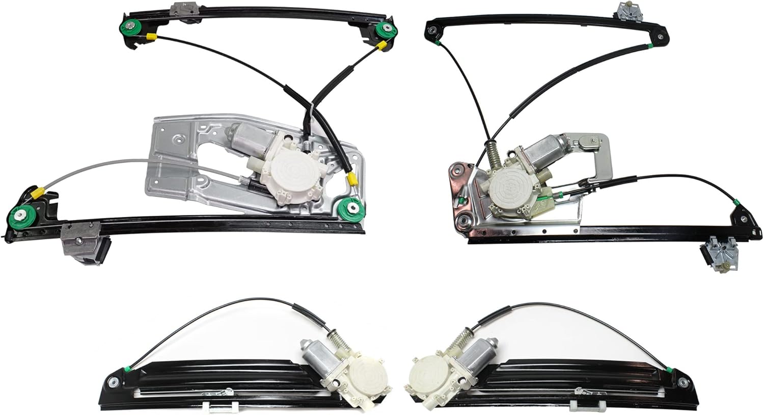 Garage-Pro Front and Rear Window Regulator Set of 4 Compatible With 1997-2000 BMW 528i, Fits 1997-2003 BMW 540i, Fits 2000-2003 BMW M5, Fits 2001-2003 BMW 525i Driver and Passenger Side