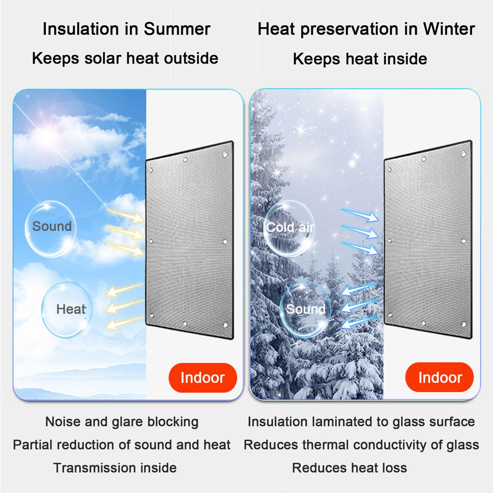 Zonwerende Privacy Raamfolie, Dubbele Aluminium Bubbel Isolatie Folie, Zuignap Verduisteringsfolie, Warmte Reflecterende Raamfolie, Antiinkijk Uv Glas Tint Sticker,WxH-130x150cm/51 * 59in Zonwerende Privacy Raamfolie, Dubbele Aluminium Bubbel Isolatie Folie, Zuignap Verduisteringsfolie, Warmte Reflecterende Raamfolie, Antiinkijk Uv Glas Tint Sticker,WxH-130x150cm/51 * 59in