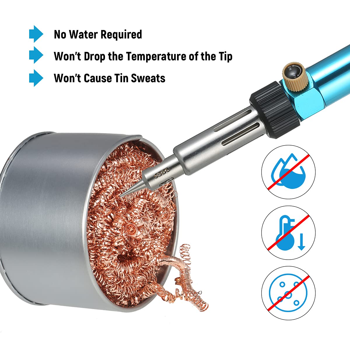 Limpiador De Puntas Para Soldador - Bola De Acero Inoxidable | Para Estañar Y Limpiar Estaño