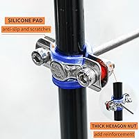 Vista 3 de 2PCS 304 Stainless Steel Wall Mount Ceiling Mount Pipe Supports, Adjustable Pipe Strap Clamp with screws for OD Pipe 45-48mm, Adjustable Height