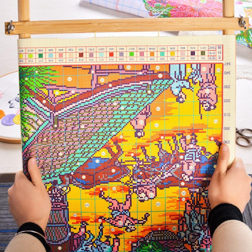 1 Set Embroidery Holder Desktop Embroidery Frame Cross Stitch Frame Desktop Embroidery Rack Cross Stitch Supplies Wood Embroidery Tapestry Frame Embroidery Fixing Stand