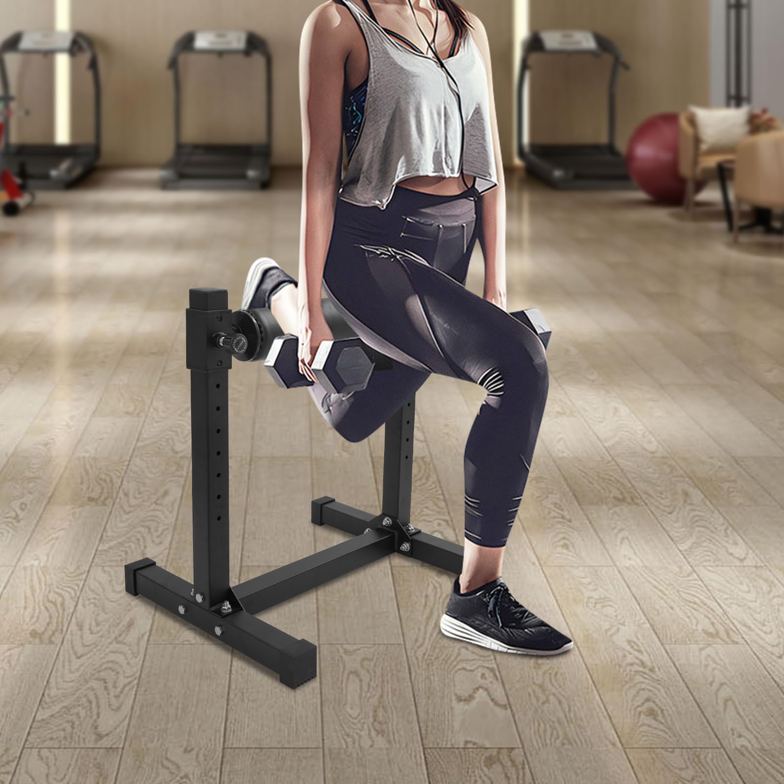 Supporto per bilanciere a 9 livelli, altezza regolabile, Squat Rack, multifunzionale, per squat, per squat, per squat, per squat, per squat, per squat, per squat, attività all'aperto, ecc