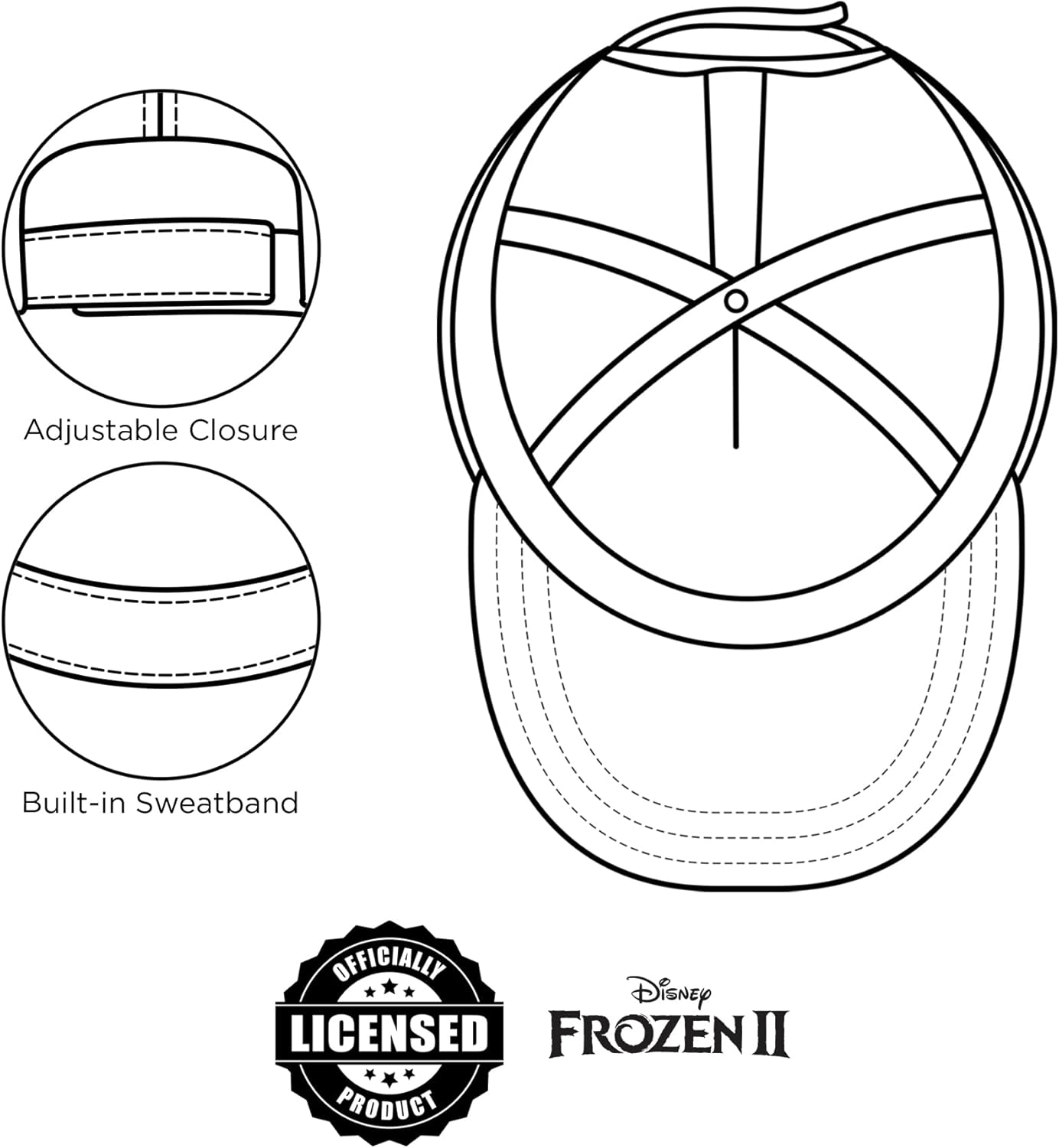 ABG Acessories Girls Baseball Cap, Frozen Adjustable Toddler Hat Ages 2-4 - Image 5