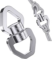 Vista 1 de Columpio Giratorio, Dispositivo de Rotación de Seguridad de 35KN, Columpio para Danza Aérea para Niños, Hamaca Colgante (Plata Completa)