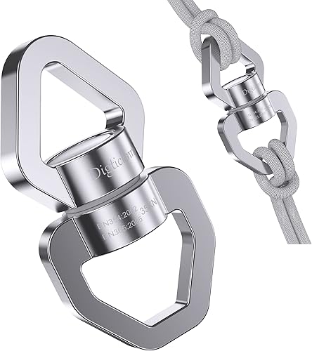 Columpio giratorio, dispositivo de rotación de seguridad 35KN, columpio para niños de danza aérea, hamaca colgante (plata completa)