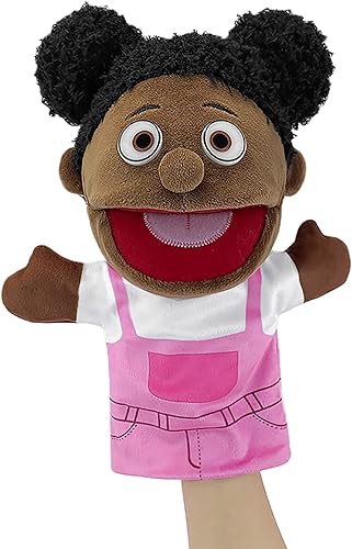 Marionetas de mano familiares, marionetas para adultos, títeres para niños, miembros de la familia de 11.8 pulgadas, marioneta multicultural de dedo