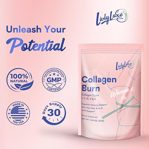 Miniatura 6 de Polvo de quemadura de colágeno para mujeres, suplementos de pérdida de peso para quemar grasa del vientre, refuerzo del metabolismo, diseñado para