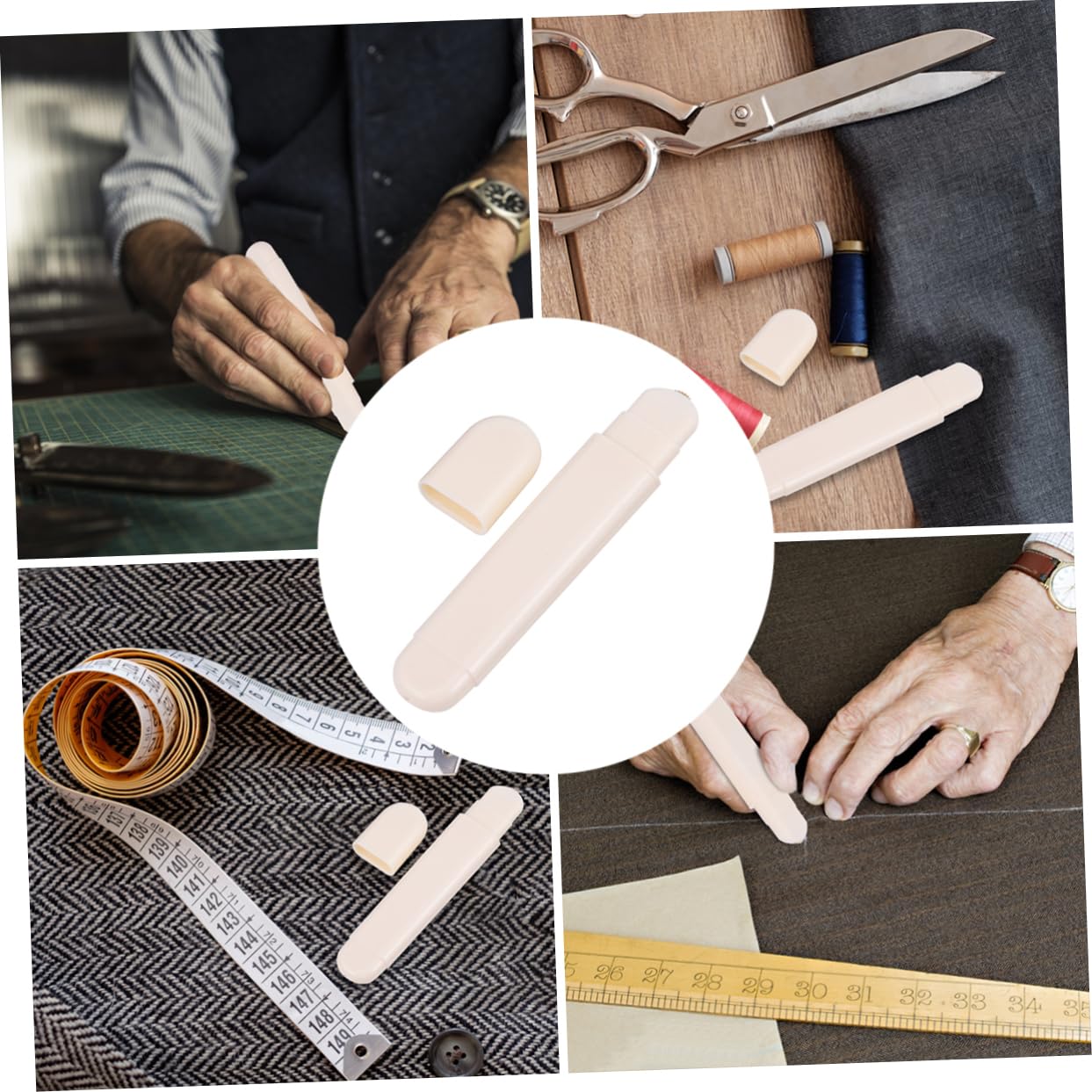 Lurrose 10pezzi Gessetti per Sarta Tessuto Gessetto per Cucire Utensile Essenziale per Marcatura Tessile Sicuro e Durevole per Abbigliamento e Artigianato