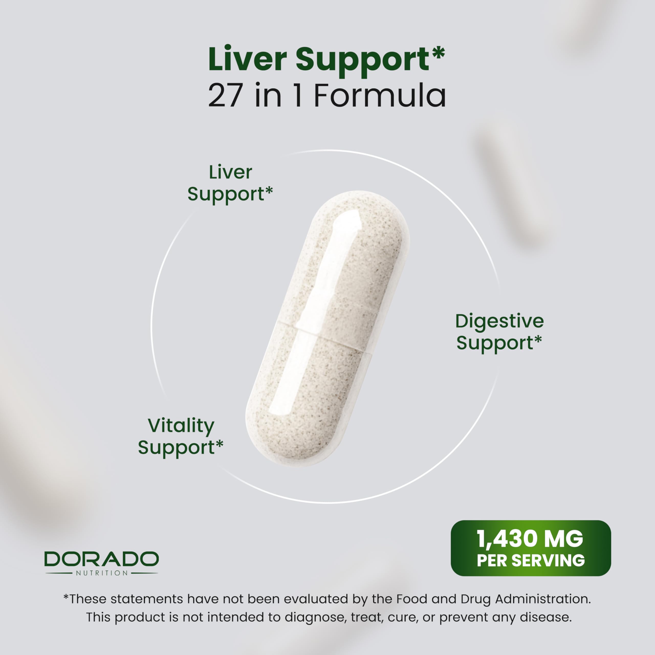 Liver Cleanse Detox & Repair (27 in 1 Formula - Milk Thistle, Dandelion Root, Turmeric, Artichoke Extract & More) - Detox Cleanse Supplement, Liver Support for Adults, Vegan - 60 Capsules — Amazon image 4