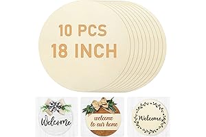 Whaline 18 Inch Wood Rounds | Unfinished Round Wooden Discs