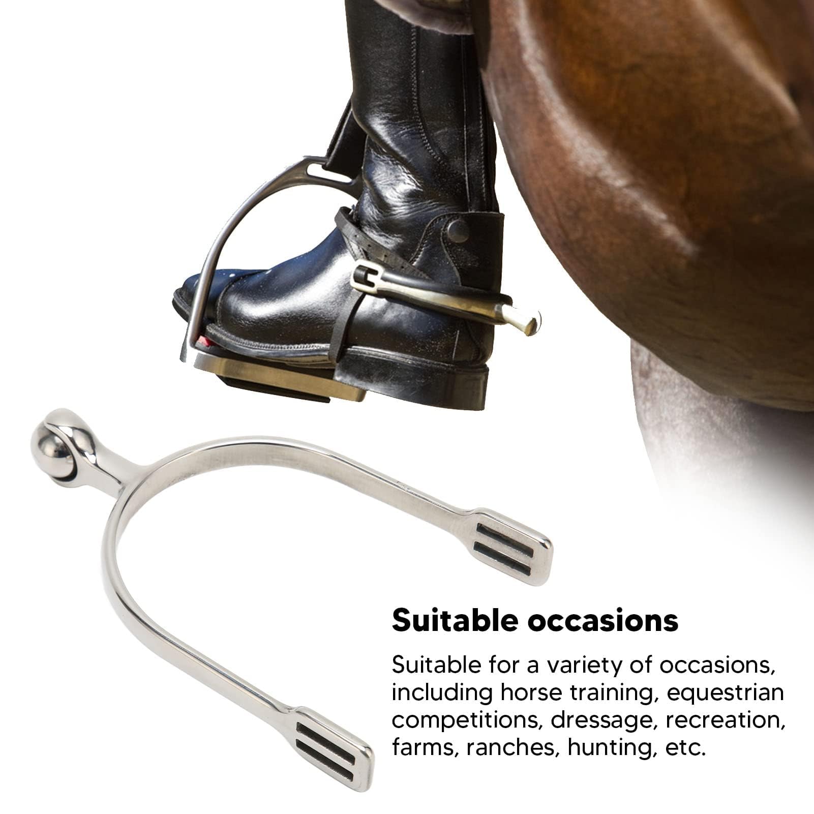 2 Piezas espuelas Caballo para Mujer, espuelas Bola Rodillo para Montar a Caballo Acero Inoxidable Occidental, espuelas Rueda Redonda para Botas ecuestres Amantes la equitación
