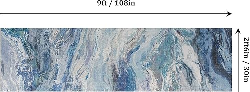 Miniatura 62 de Mountain Up - Alfombra de entrada de 3 x 5 pies, moderna alfombra de mármol lavable con parte trasera antideslizante, entrada abstracta, alfombra