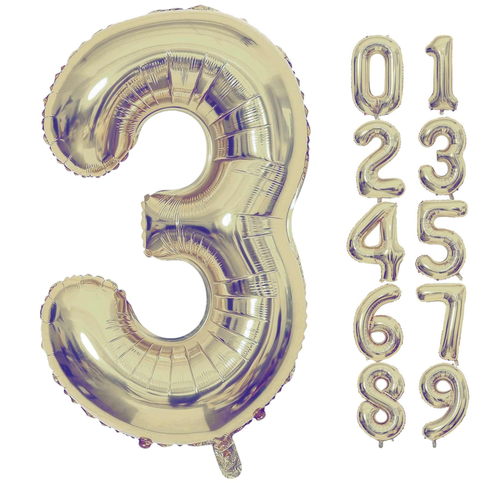 Champagne Gold Number Balloons - 40 Inch -24 Champagne Gold Number Balloons - 40 Inch -24