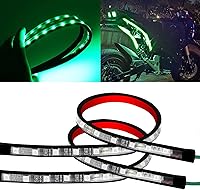 Vista 10 de YONGMING Tiras de luces LED para motocicleta de 32CM 12V, luces de bajo de la carrocería para SUV, coche, RV, ATV, bicicleta, barco, patio, lugar
