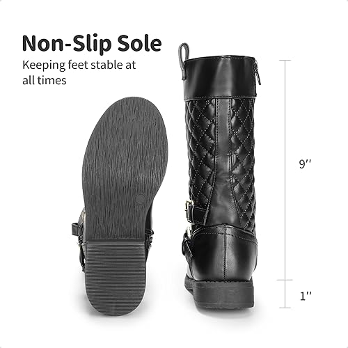 Miniatura 5 de DREAM PAIRS - Botas de montar de moda hasta la rodilla para niñas pequeñas, niñas medianas y niñas grandes