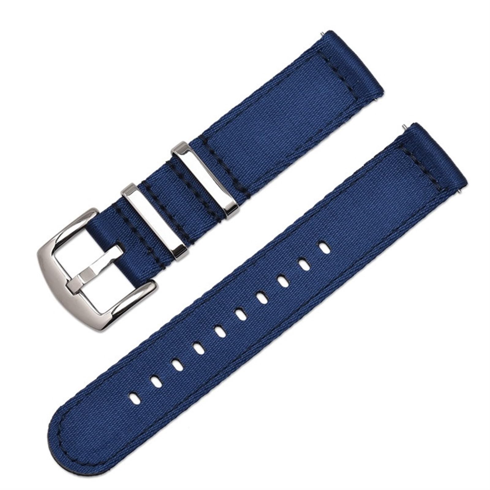 HABITZ Bracelet en Nylon Durable Zulu Band 18 mm 20 mm 22 mm 24 mm Compatible for Samsung Galaxy Watch Active2 S2 S3 Huawei GT 2 Amazfit Bracelet en Toile (Color : Royal Blue, Size : 22mm)