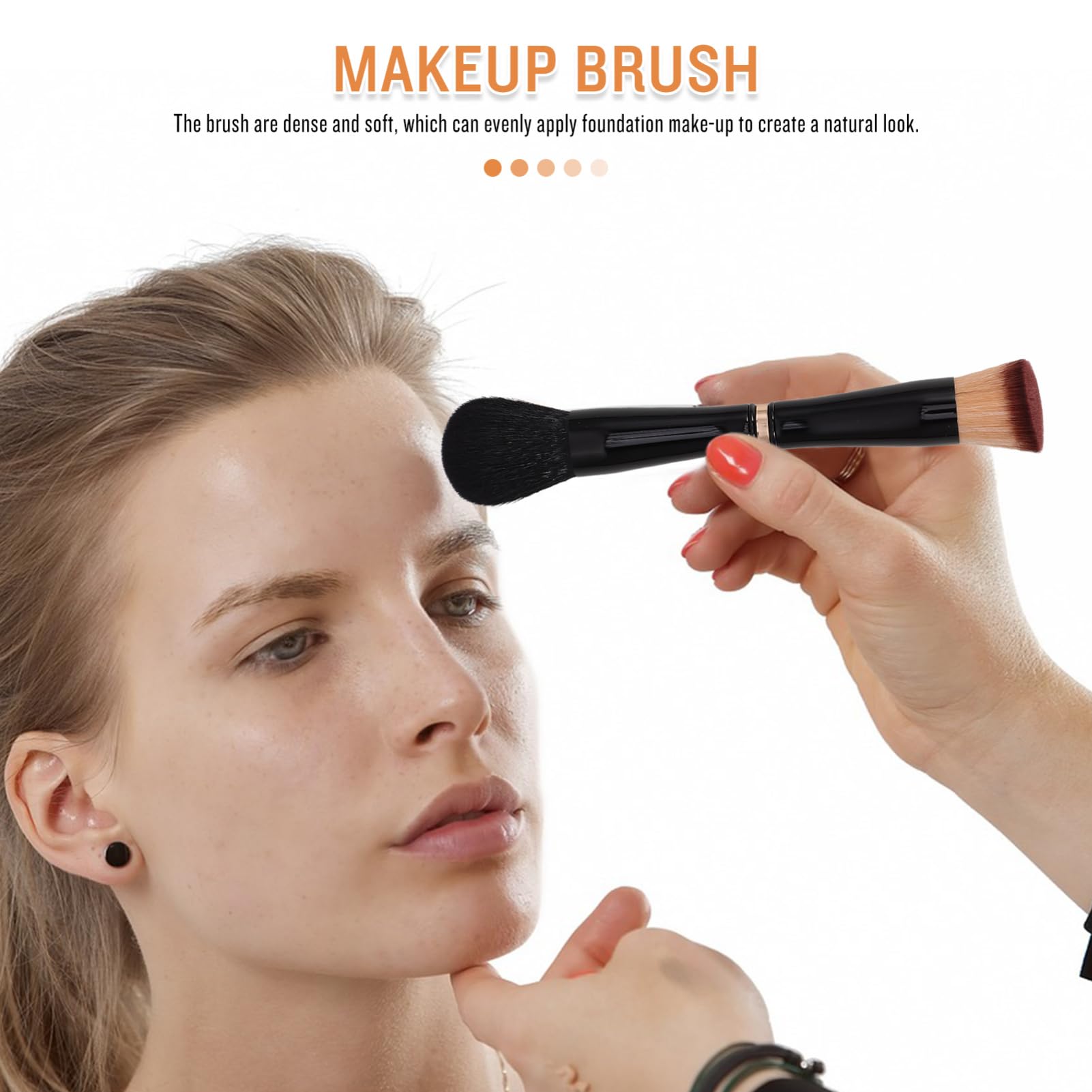 LIFKOME Double Ended Makeup Brush Versatile Foundation Concealer Tool for Seamless Application Soft Bristles for Comfortable Use for Beginners for Go Touch Ups