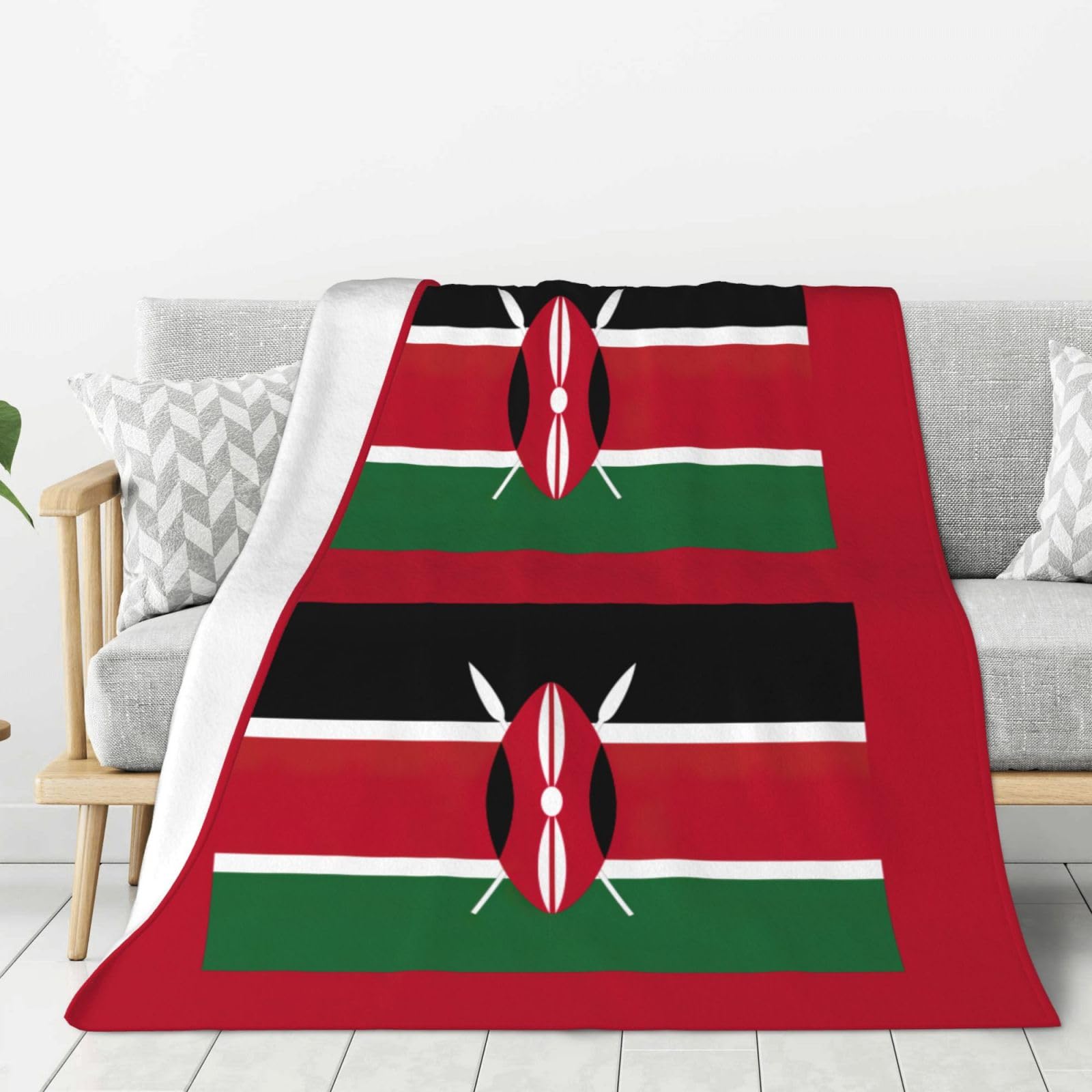 Plaid Kenya en flanelle super douce couverture thermique pour canapé