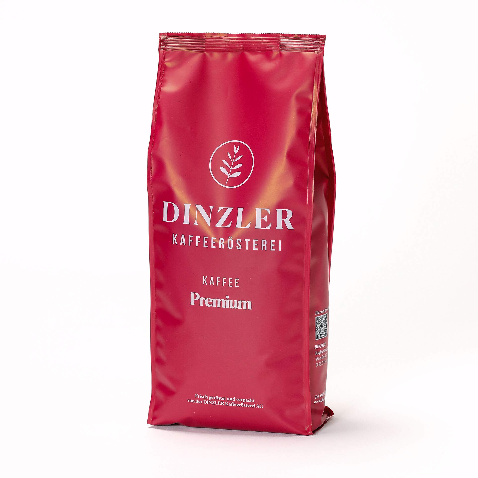 Dinzler Kaffeerösterei - Kaffee Premium - Kaffee | ganze Kaffeebohnen | kräftiger Frühstückskaffee | wenig Säure | 1kg ganze Bohne | Ideal geeignet für Vollautomaten | Hervorragendes Aroma