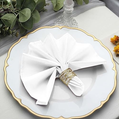 Miniatura 33 de 60 servilletas de poliéster azul marino de 17 pulgadas para boda, fiesta, recepción, catering, eventos, restaurante, cocina, hogar