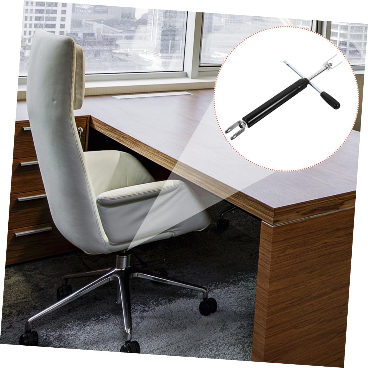 2sets Barber Chair Gas Spring Rod Replacement Salon Chair Repairing Parts Fitting Rod