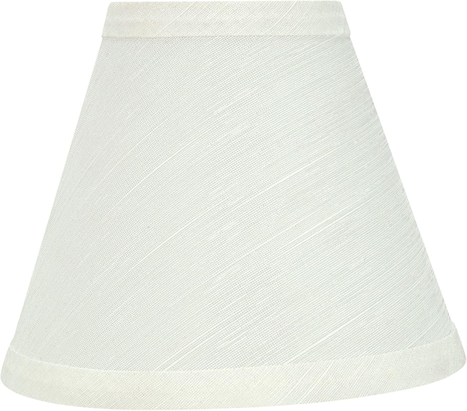 Aspen Creative 32109-5A, Hardback Empire Clip-On Chandelier Lamp Shade, Eggshell, 3" Top x 6" Bottom x 5" Slant Height, Set of 5