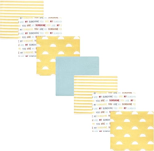 Miniatura 42 de Hudson Baby Paquete de 7 mantas receptoras unisex de franela de algodón para bebé, Dino Friends, talla única Abeja,Azul Verde Dino,Azul