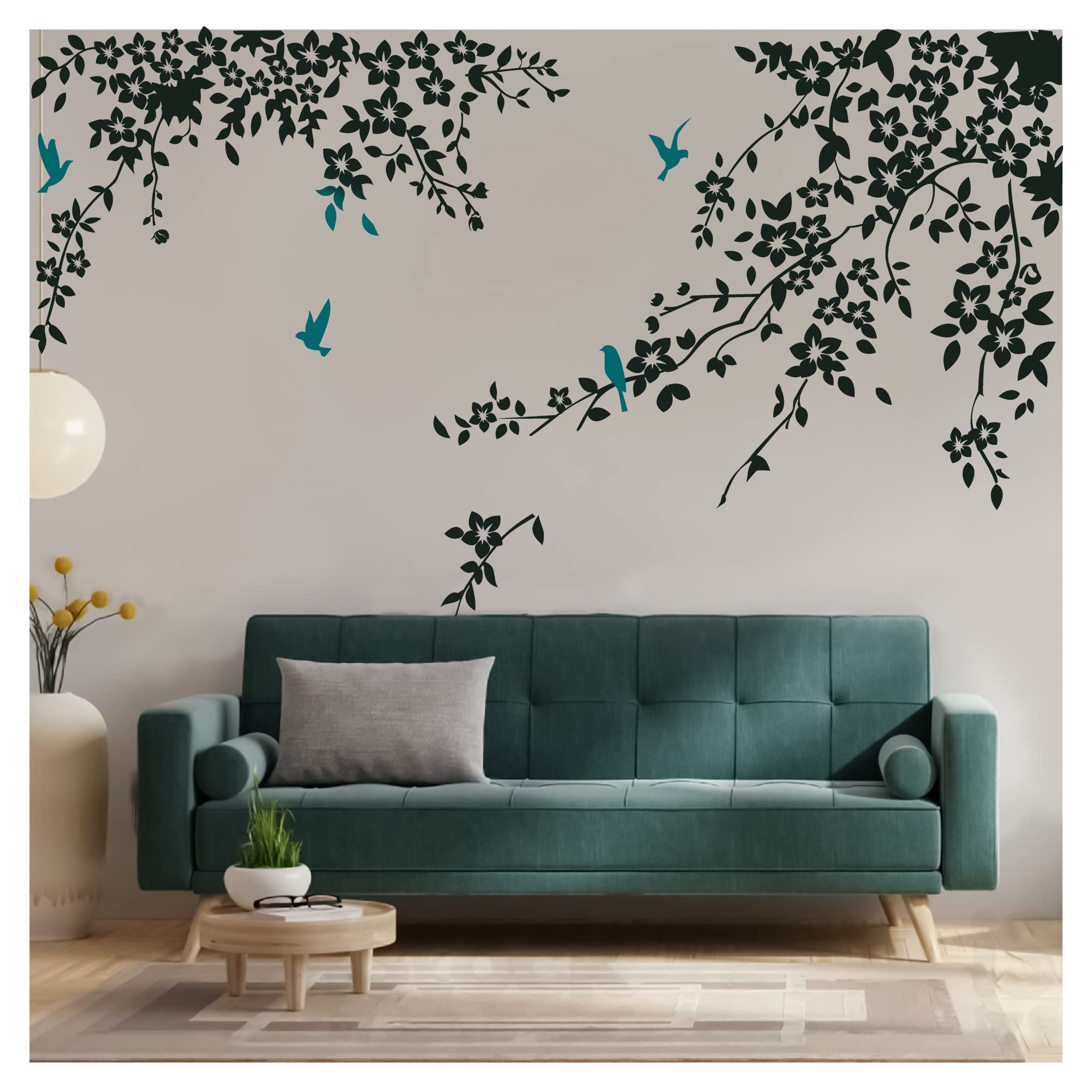 Kayra Decor Stencil for Wall Painting - Branches and Free Birds Design Large Size 72 X 83 (KHSNT469) (B074CC3QP6) Amazon Price History, Amazon Price Tracker