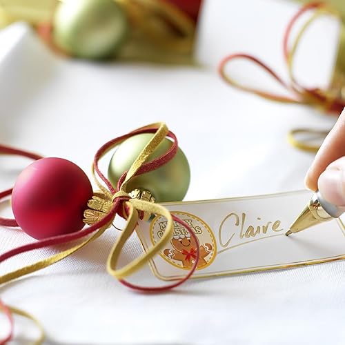 Miniatura 5 de 560 calcomanías de Navidad para sobres, etiquetas redondas de 1.5 pulgadas, etiquetas adhesivas de sobre de vacaciones, sello de etiqueta de Navidad