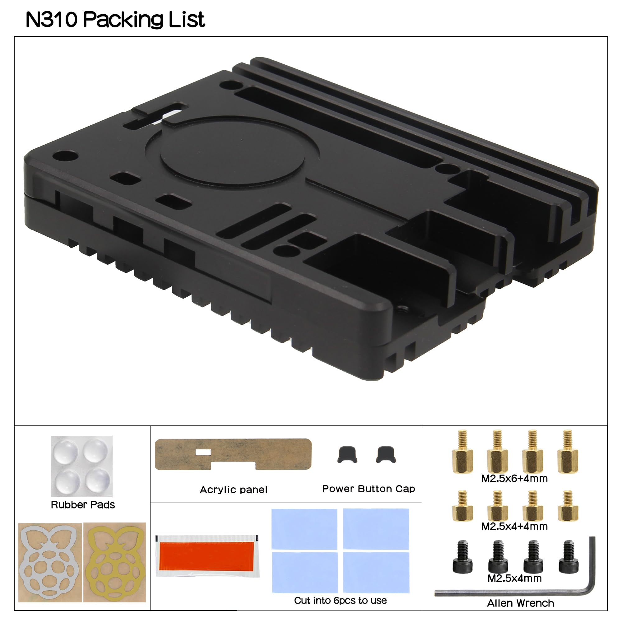 Obudowa aluminiowa eleUniverse N310 dla Raspberry Pi 5, chłodzenie pasywne